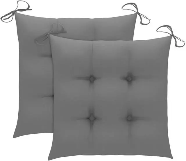 Alt view image 7 of 13 - vidaXL Chair Cushion 2 Pcs Outdoor Patio Seat Cushion Pad Gray Oxford Fabric
