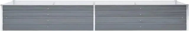 Alt view image 11 of 14 - vidaXL Garden Raised Bed Open Bottom Galvanized Steel 126" Gray DIY Garden Bed
