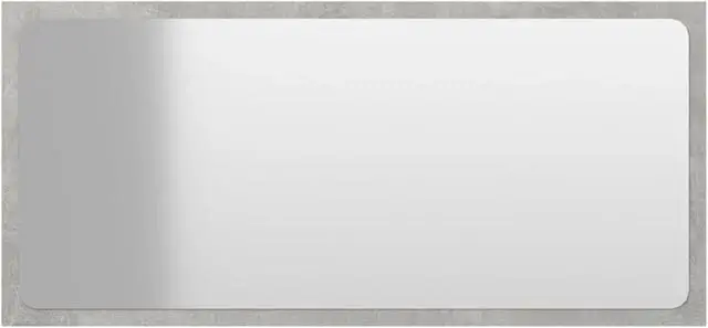 Alt view image 7 of 11 - vidaXL Mirror Wall Mounted Rectangular Bath Mirror Concrete Gray Engineered Wood