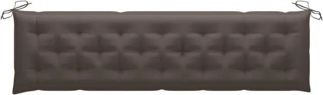 Alt view image 6 of 10 - vidaXL Bench Cushion Outdoor Water Repellent Bench Cushion Taupe Oxford Fabric