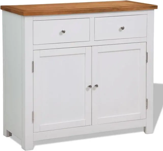 Alt view image 19 of 19 - vidaXL Sideboard Kitchen Cabinet with 3 Drawers and 3 Doors Solid Wood Oak