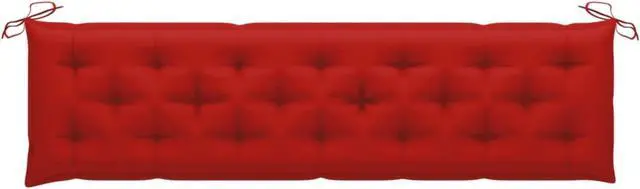 Alt view image 6 of 8 - vidaXL Bench Cushion Outdoor Water Repellent Bench Cushion Pad Red Oxford Fabric