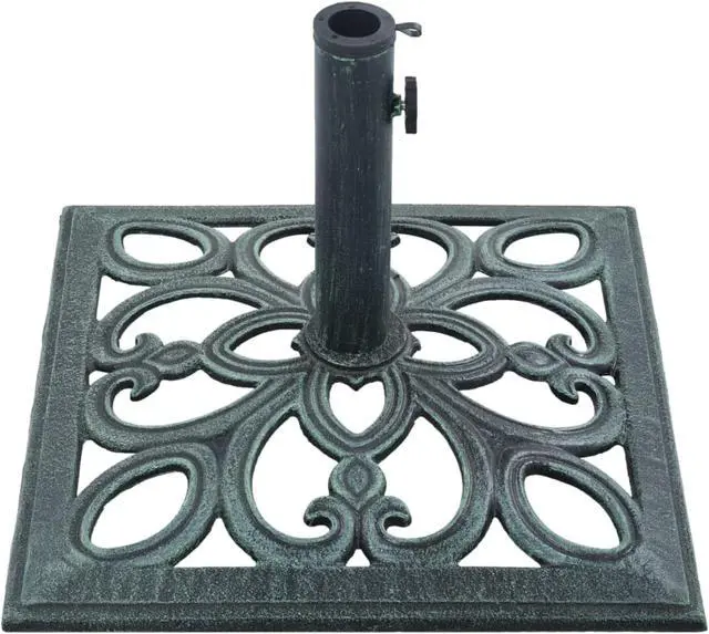 Alt view image 11 of 12 - vidaXL Umbrella Base Patio Umbrella Stand Parasol Base Green 26.5 lb Cast Iron