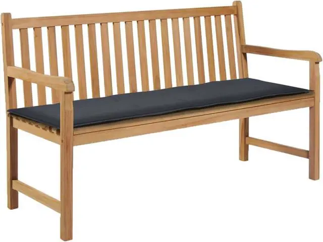 Alt view image 6 of 12 - vidaXL Bench Cushion Water Repellent Garden Cushion Anthracite Oxford Fabric