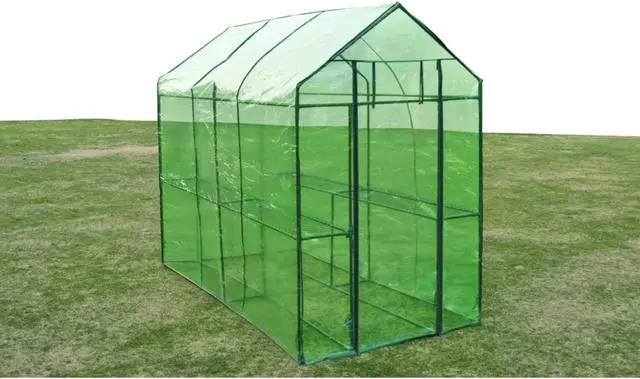 Alt view image 6 of 13 - vidaXL Greenhouse Grow House Green House for Outdoor Plant Growing Steel XL