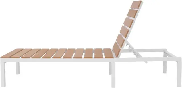 Alt view image 11 of 11 - vidaXL Patio Lounge Chair with Adjustable Backrest Sunlounger Aluminum and WPC