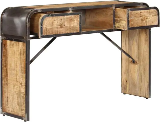 Alt view image 11 of 17 - vidaXL Solid Mango Wood Sideboard Side Store Cabinet Wooden Furniture Storage