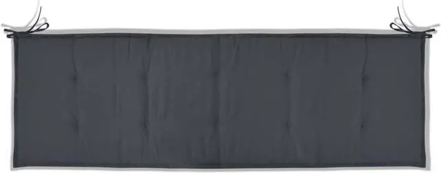 Alt view image 9 of 12 - vidaXL Bench Cushion Water Repellent Garden Cushion Anthracite Oxford Fabric