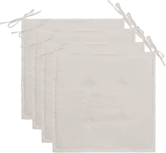 Alt view image 5 of 17 - vidaXL Garden Chair Cushions 4 pcs Cream 40x40x4 cm Oxford Fabric