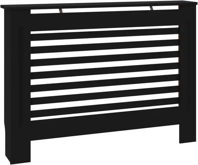 Alt view image 9 of 10 - vidaXL Radiator Cover Radiator Guard for Home Office Heater Cover Black MDF