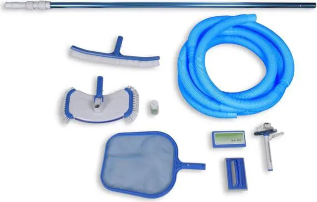 Alt view image 5 of 11 - vidaXL Pool Clean Set Pool Cleaning Kit Maintenance Kit Vacuum Skimmer Brush