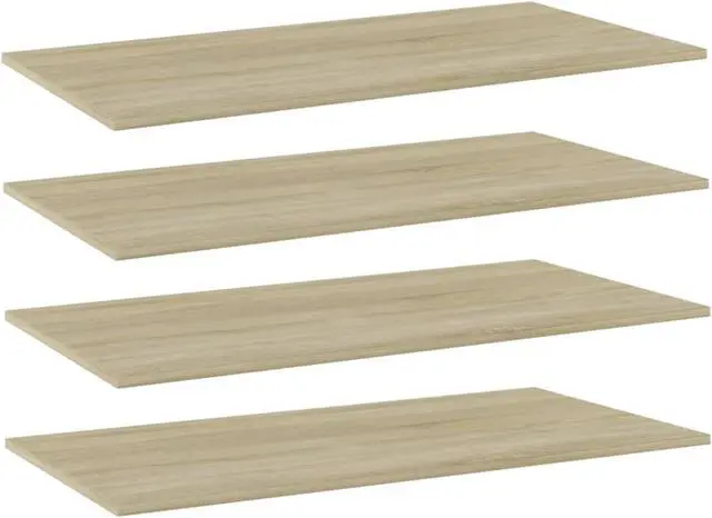Alt view image 6 of 13 - vidaXL Floating Shelves Wall Shelving Unit 4 Pcs Sonoma Oak Engineered Wood