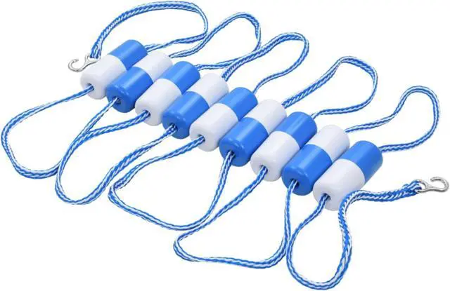Alt view image 9 of 13 - vidaXL Pool Rope Divider Swimming Pool Rope with 9 Floats and 2 Hooks 6.4'