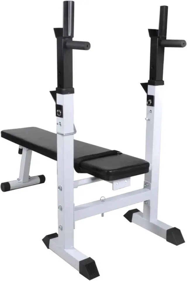 Alt view image 4 of 9 - vidaXL Workout Bench Adjustable Weight Bench Exercise Bench with Weight Rack