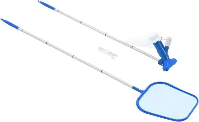 Alt view image 9 of 13 - vidaXL Pool Cleaning Kit Pool Maintenance Kit Care Kit Vacuum Skimmer 2 Piece