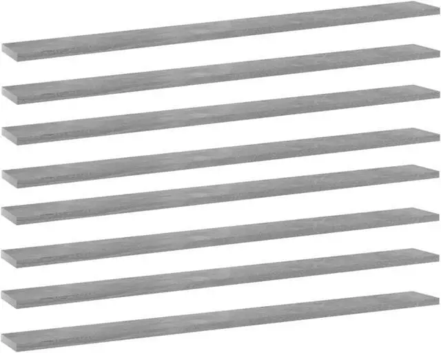 Alt view image 6 of 13 - vidaXL Bookshelf Boards Wall Shelving Unit 8 Pcs Concrete Gray Engineered Wood