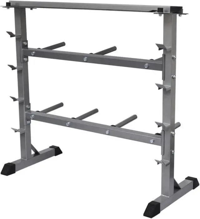 Alt view image 4 of 10 - vidaXL Dumbbell Rack Weight Rack for Beginners and Professional Barbell Shelf