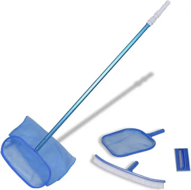 Alt view image 6 of 15 - vidaXL Pool Cleaning Kit Swimming Pool Cleaner with Leaf Skimmers and Brushes