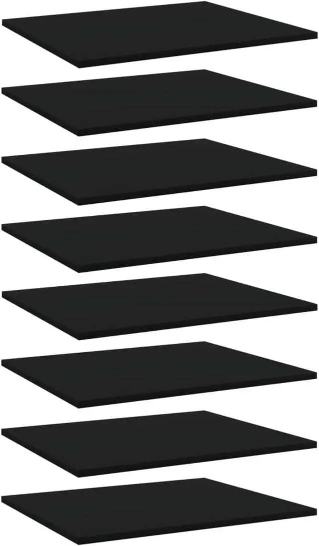 Alt view image 6 of 13 - vidaXL Floating Shelf Wall Mounted Bookshelf Board 8 Pcs Black Engineered Wood