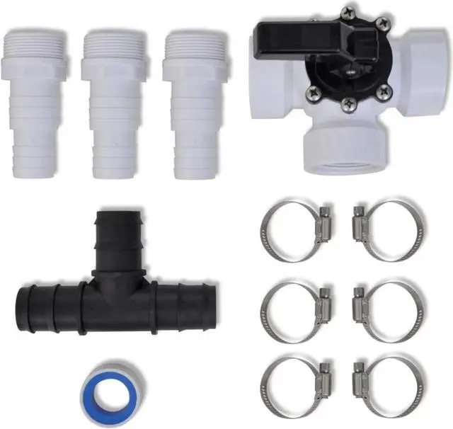 Alt view image 5 of 19 - vidaXL Pool Heater Bypass Solar Heater Bypass Kit for Pool Solar Heating System
