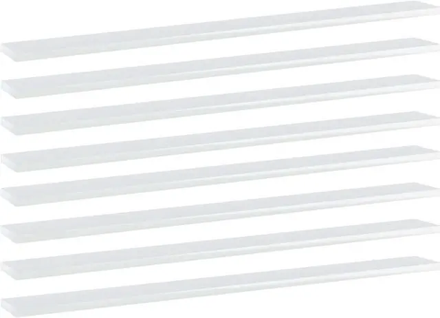 Alt view image 5 of 12 - vidaXL Bookshelf Boards Wall Shelving 8 Pcs High Gloss White Engineered Wood