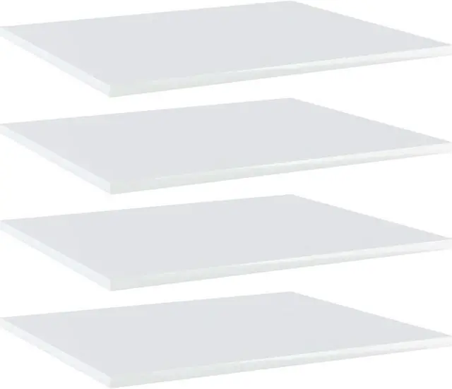 Alt view image 6 of 12 - vidaXL Bookshelf Boards Floating Shelf 4 Pcs High Gloss White Engineered Wood