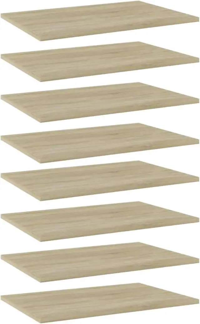 Alt view image 6 of 13 - vidaXL Floating Shelf Bookshelf Board Rack 8 Pcs Sonoma Oak Engineered Wood