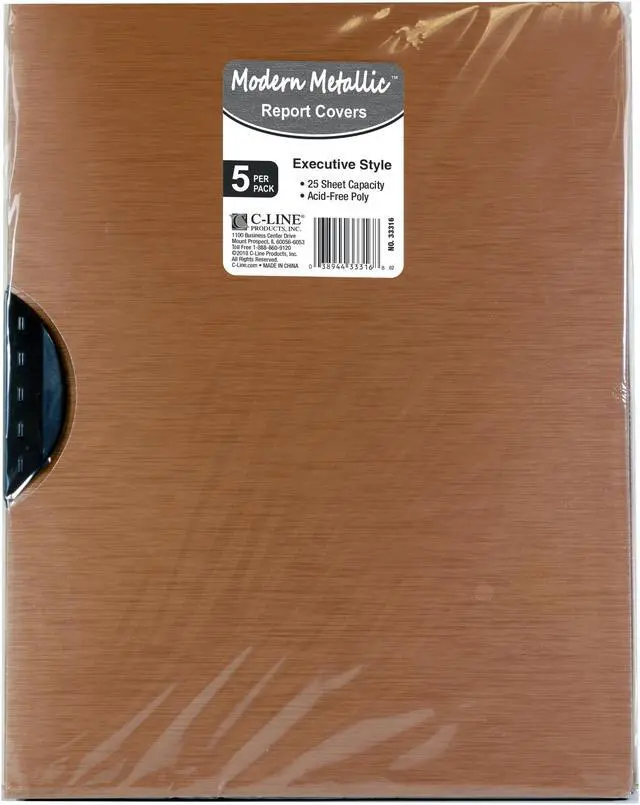Alt view image 7 of 16 - C-Line Report Cover Swing Clip 9"Wx11-3/4"Lx1-1/4"H 5/PK Bronze 33316