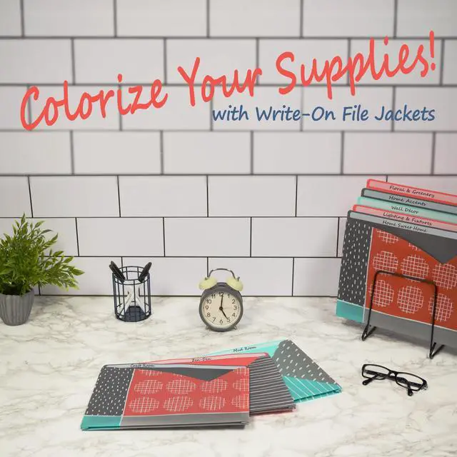 Alt view image 6 of 20 - C-Line Write-On Fashion Poly File Jackets Letter Polypropylene Assorted 6/PK