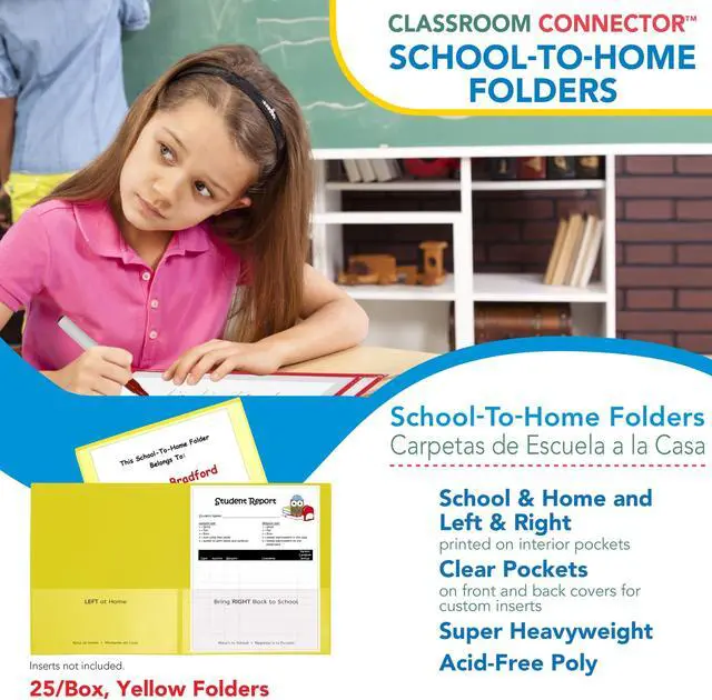 Alt view image 14 of 20 - C-Line Classroom Connector Folders 9"x11-3/4" 25/BX Yellow 32006