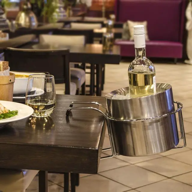 Alt view image 6 of 11 - C-Line Wine By Your Side Steel Frame/Red Wine Adapter/Ice Bucket 161.06" cu Stainless Steel
