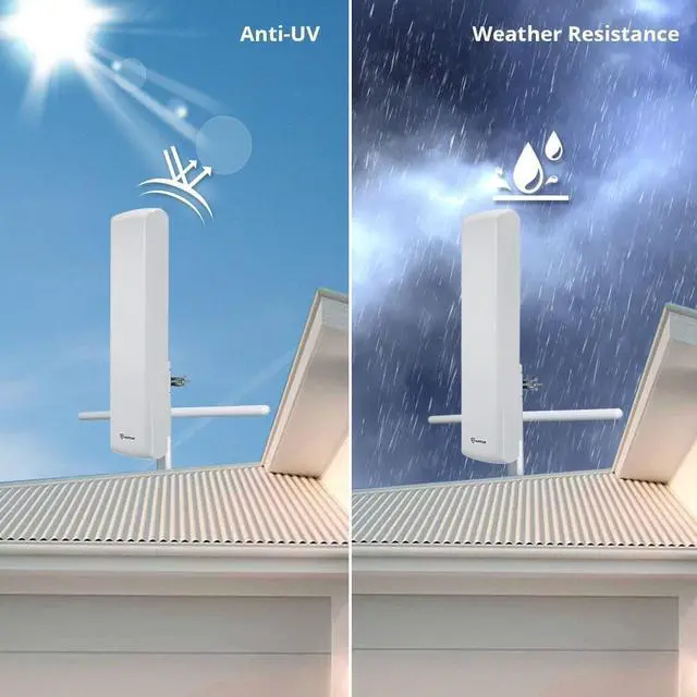 Alt view image 6 of 10 - Antop Antenna - AT-402BV - ANTOP Big Boy AT-402BV Outdoor HDTV Antenna | Smartpass Amplified - Upto 75 Mile Range - UHF,