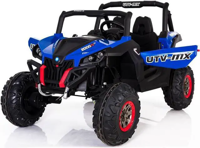 Alt view image 7 of 7 - Mini Moto UTV 4x4 12v Blue (2.4ghz RC)