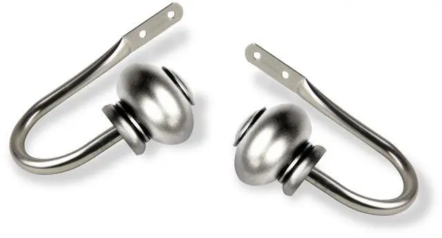 Main image of Carl Curtain Rod Holdback - Satin Nickel