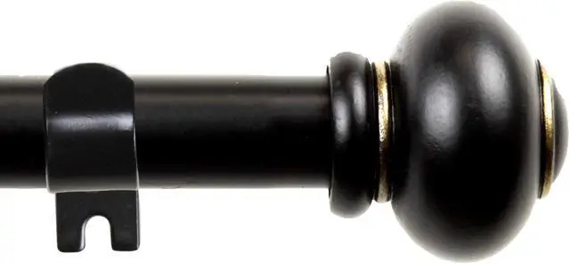 Main image of Carl Curtain Rod 5/8 inch 28-48 Inch - Black