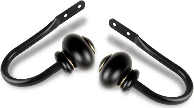 Main image of Carl Curtain Rod Holdback - Black