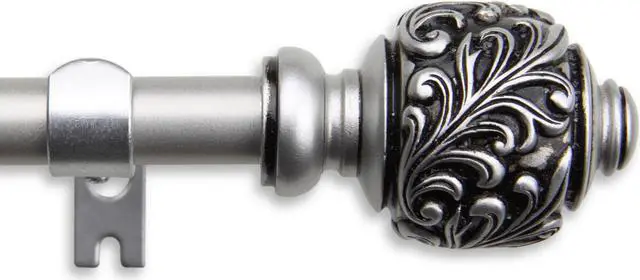 Main image of Ivana Curtain Rod 5/8 inch 28-48 Inch - Satin Nickel