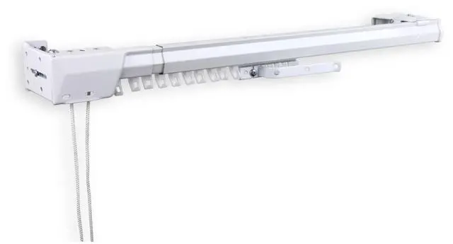 Main image of White Heavy Duty Traverse Rod - One Way Cord Left 84-156"