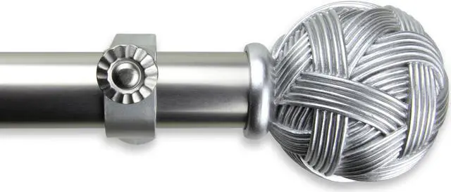 Main image of Zitta Curtain Rod 1 inch 120-170 inch - Satin Nickel