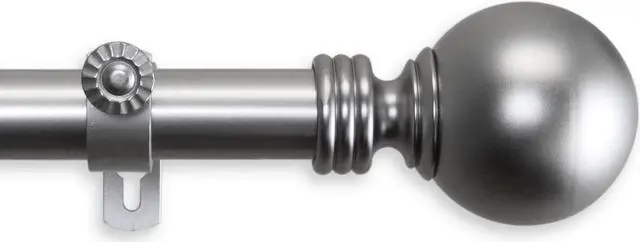 Main image of Round Curtain Rod 1 inch 160-240 inch - Satin Nickel