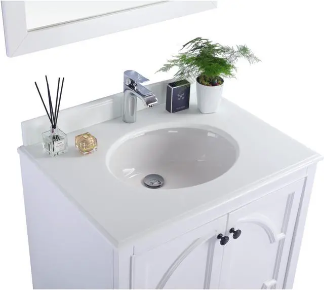 Alt view image 3 of 10 - Odyssey - 30 - White Cabinet + Pure White Phoenix Stone Countertop