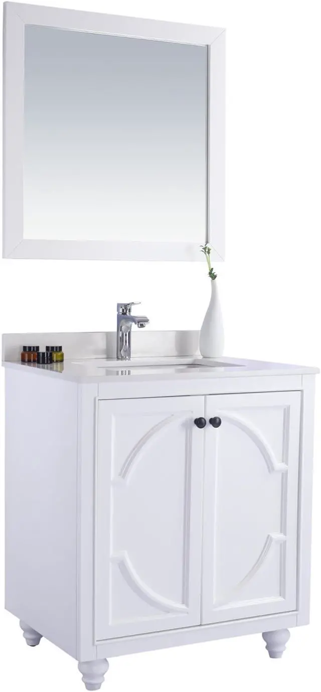 Alt view image 2 of 10 - Odyssey - 30 - White Cabinet + White Quartz Countertop