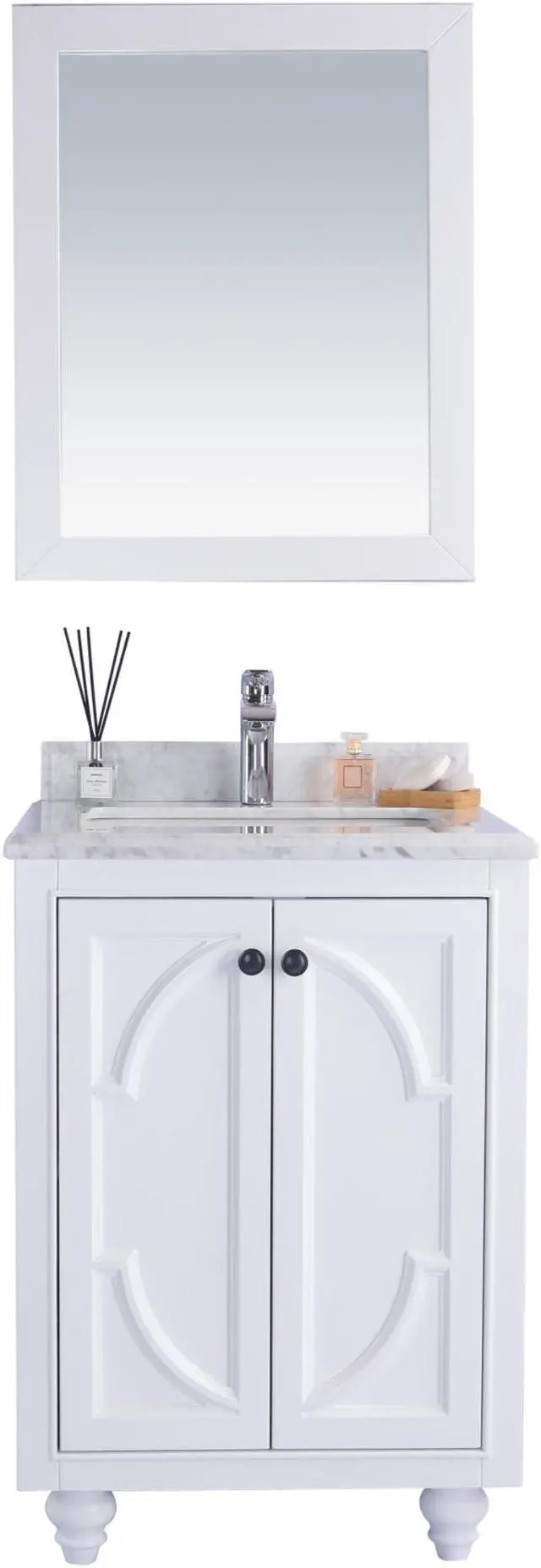 Main image of Odyssey - 24 - White Cabinet + White Carrara Marble Countertop
