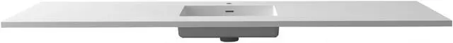 Alt view image 3 of 6 - VIVA Stone 72" Single Sink Matte White - Solid Surface Countertop