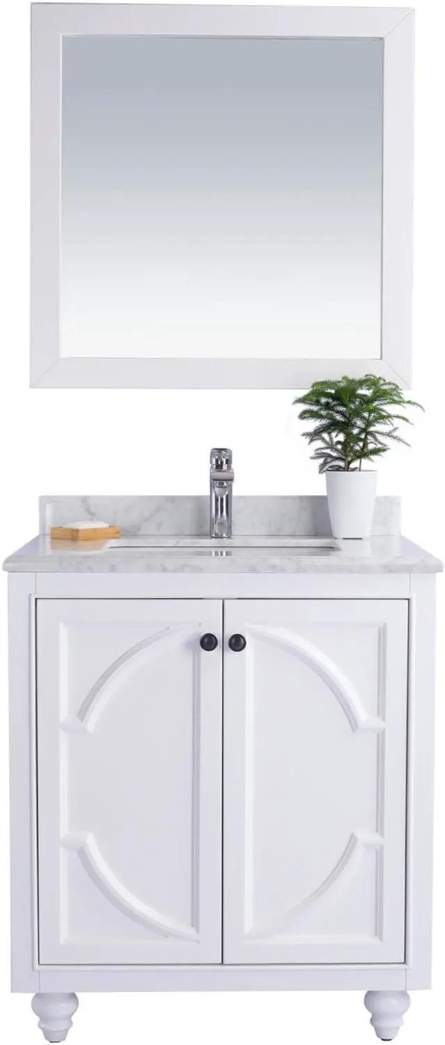 Main image of Odyssey - 30 - White Cabinet + White Carrara Marble Countertop