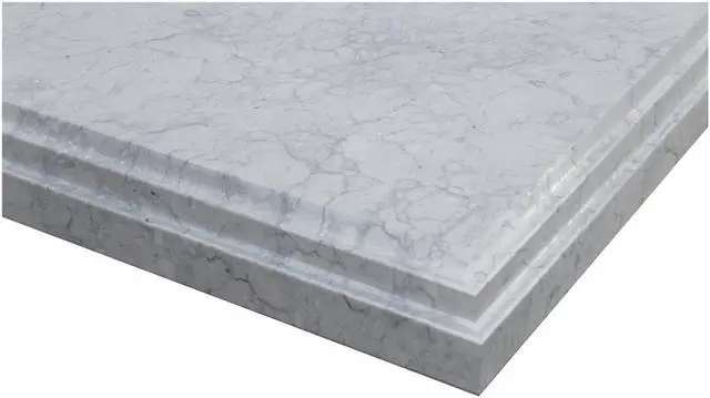 Alt view image 3 of 5 - Odyssey - 36 - White Carrara Marble Countertop with Rectangular Sink