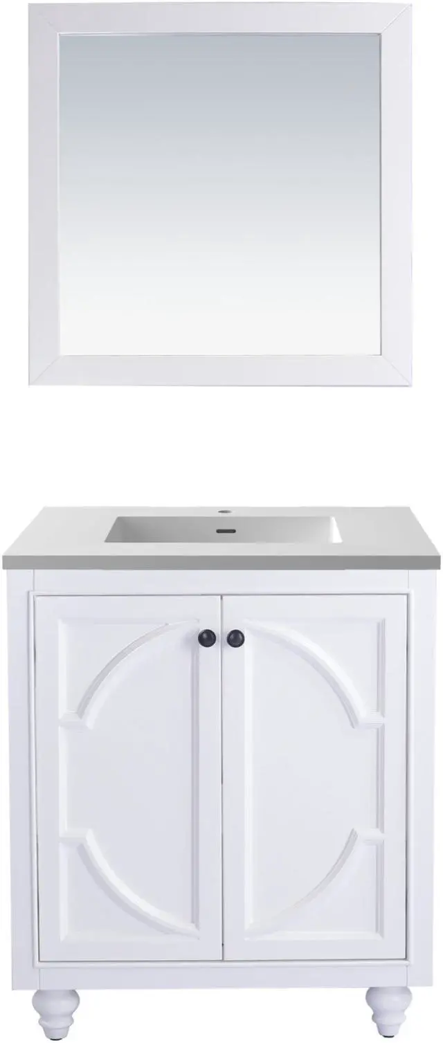 Main image of Odyssey - 30 - White Cabinet + Matte White VIVA Stone Solid Surface Countertop
