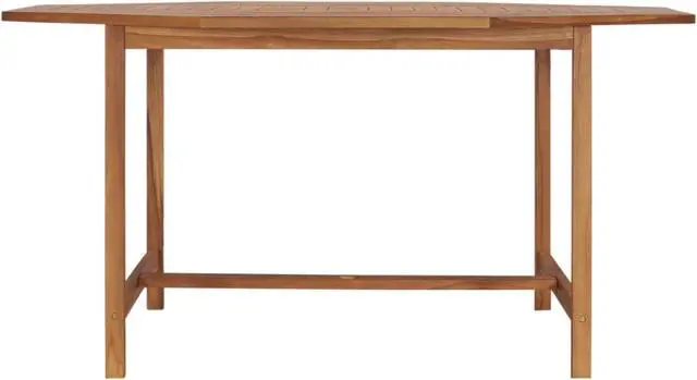 Alt view image 3 of 15 - vidaXL Garden Table 59.1"x59.1"x29.5" Solid Teak Wood