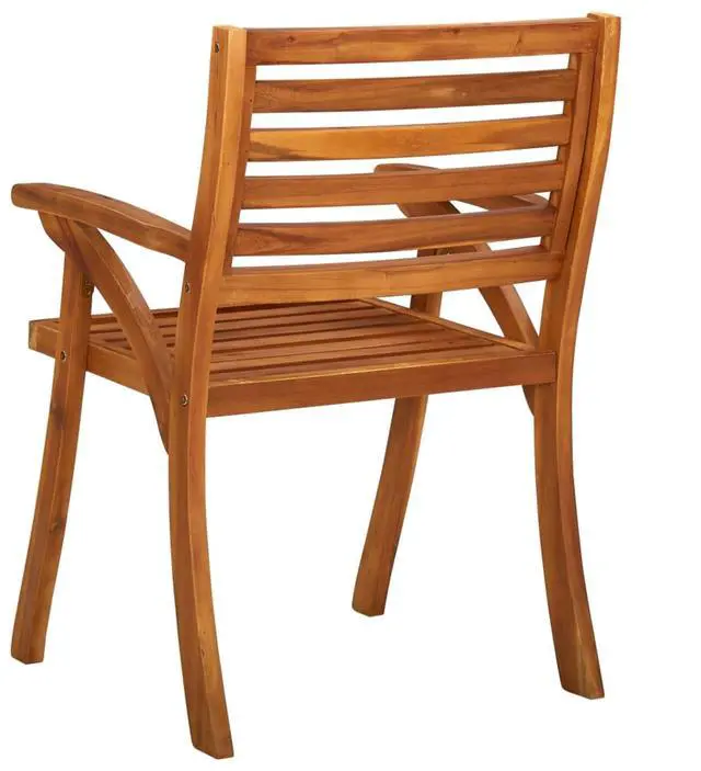 Alt view image 12 of 13 - vidaXL Patio Chairs 3 Pcs Patio Dining Chair with Armrest Solid Wood Acacia