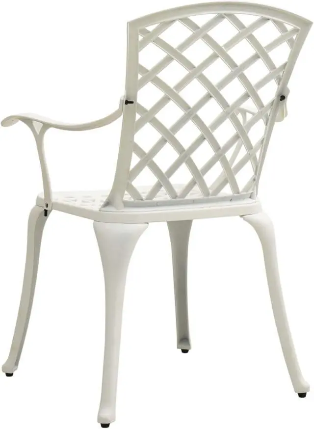 Alt view image 12 of 17 - vidaXL Patio Chairs 4 Pcs Patio Furniture for Garden Deck Cast Aluminum White
